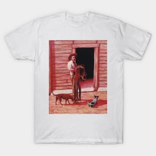 A Saddle and Two Dogs T-Shirt